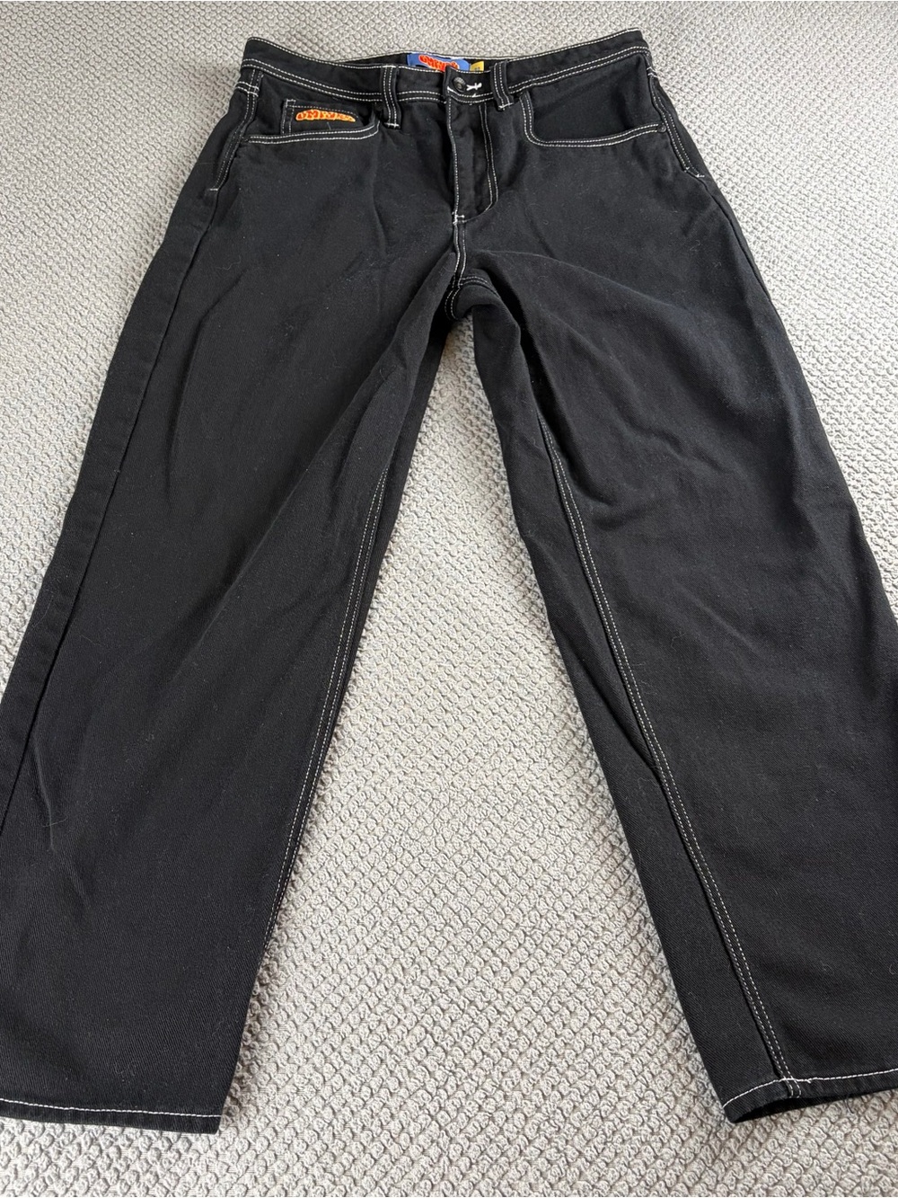 Empyre Baggy Relaxed Jeans with Contrast Stitching gothic skater